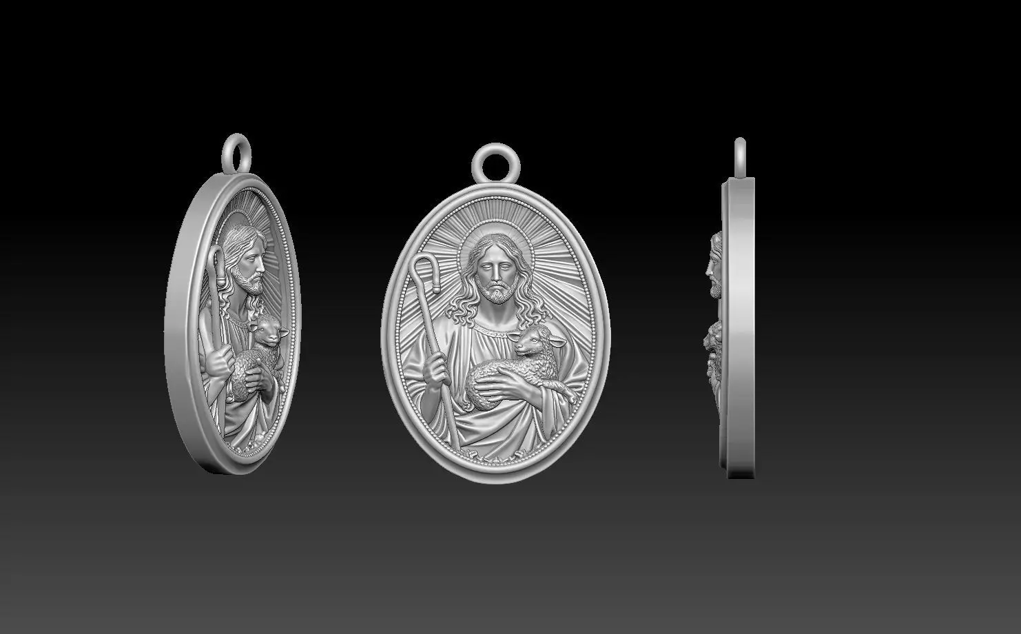 Jesus the Good Shepherd 3D print model