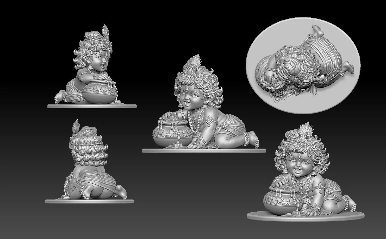 Little Krishna 3D print model
