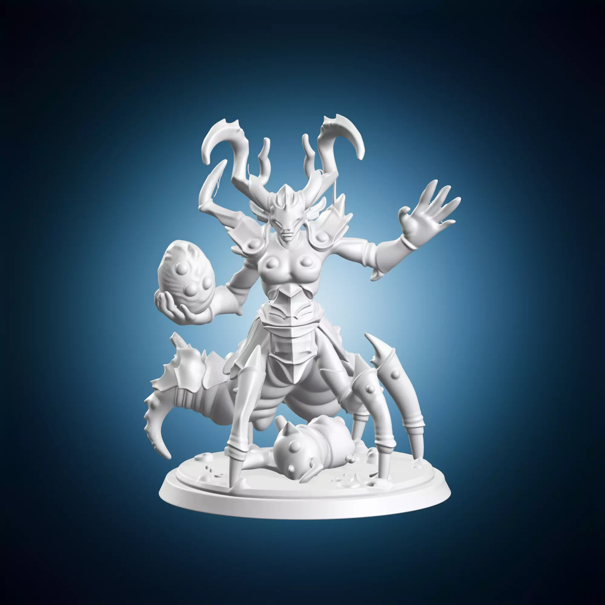 Andariel Spider Monster Female RPG Creature Statue 3D print model