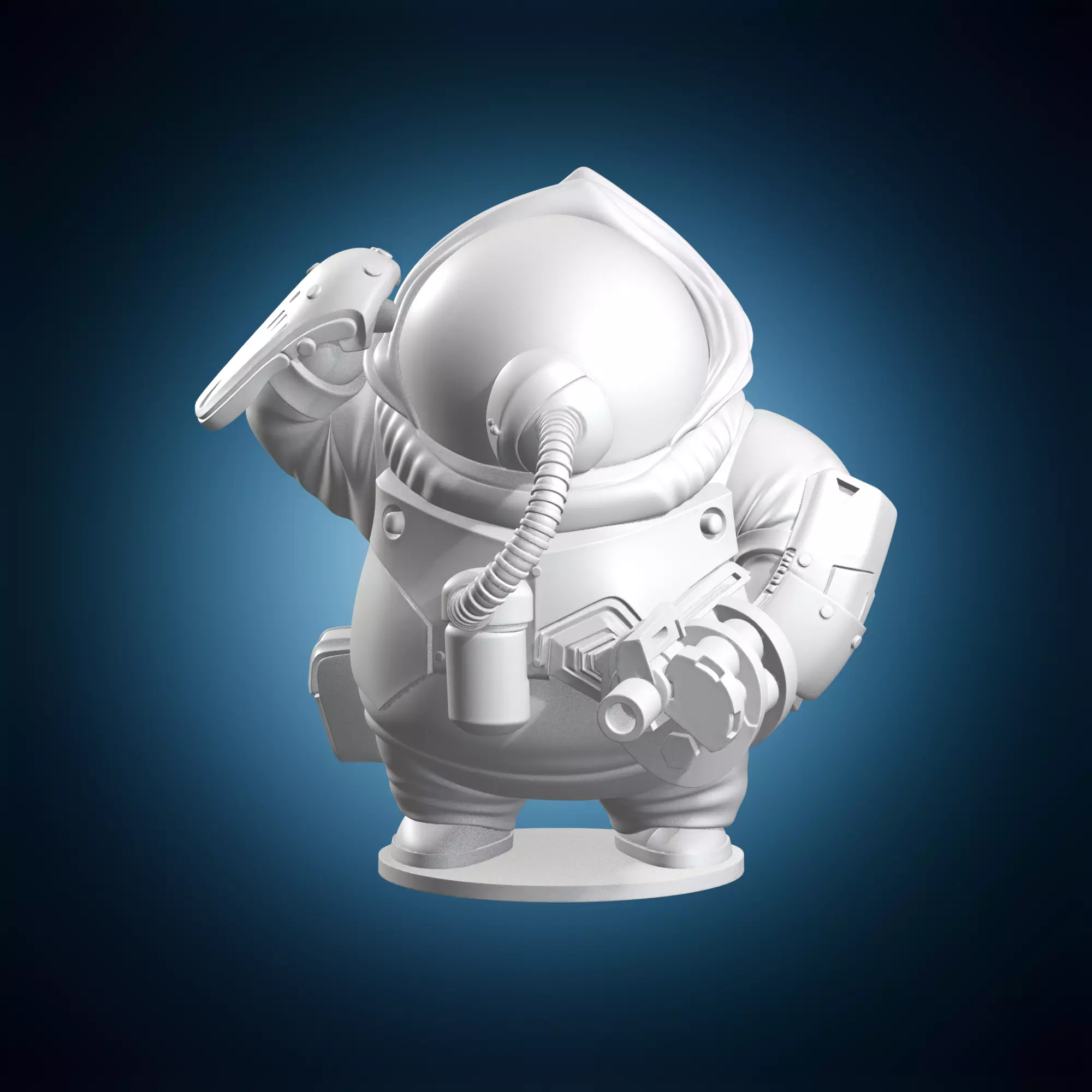 Astronaut Bard League of Legends Statue 3D print model