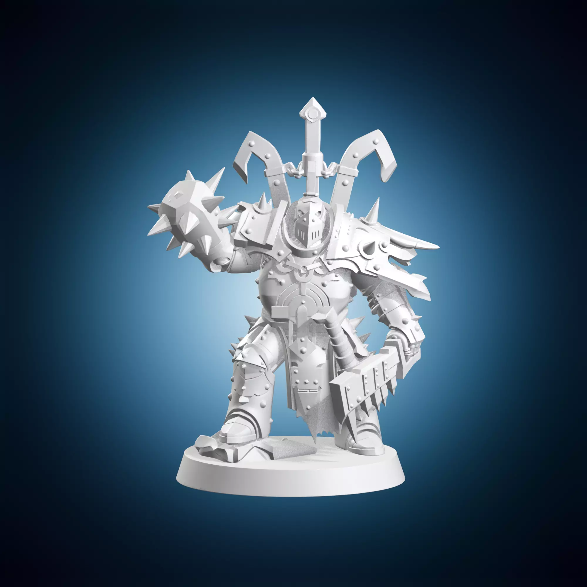 Armored Orc Miniature Figure 3D print model