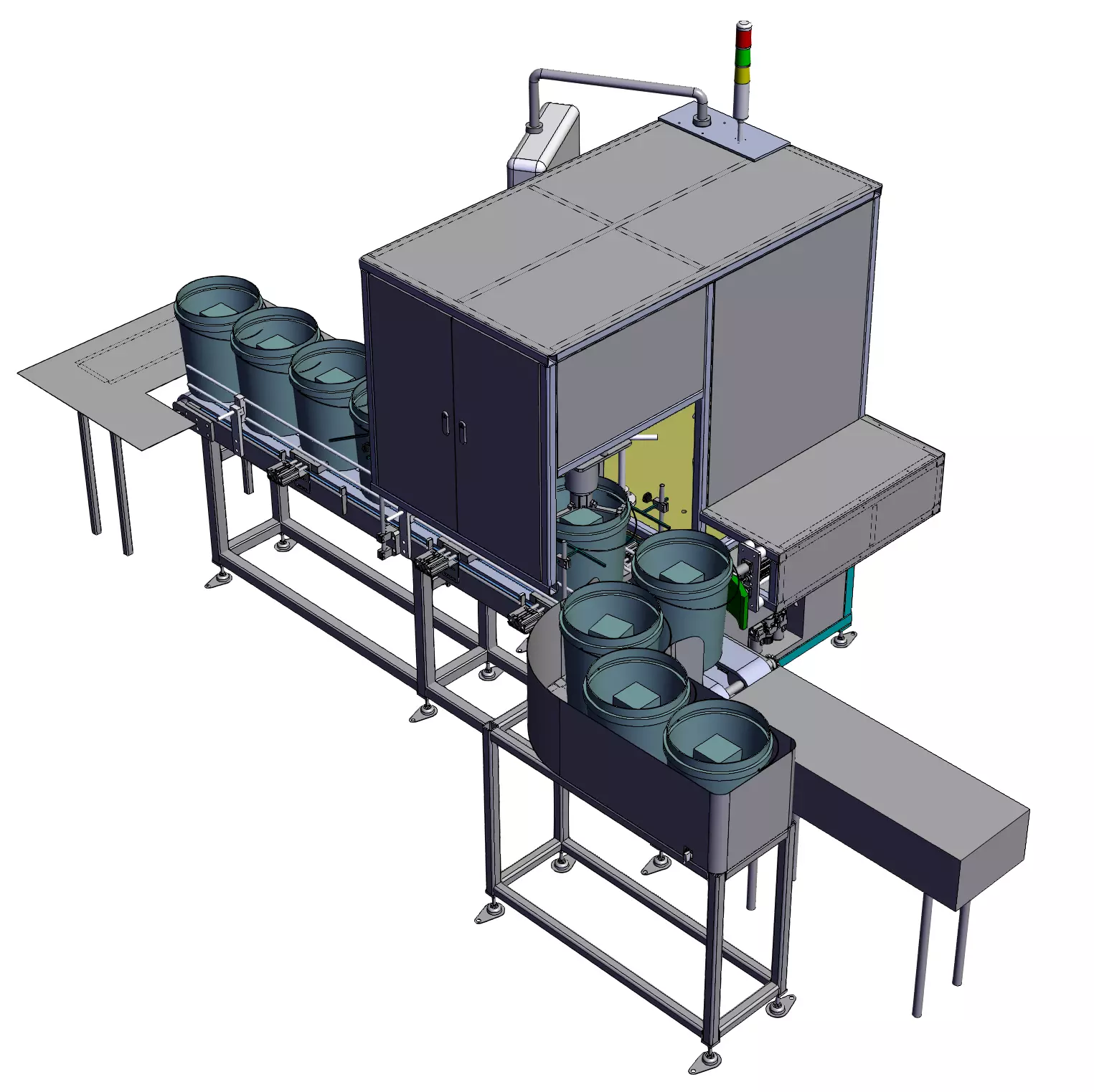 BP 20L Industrial Oil Drum Automated Inspection Line 3D model