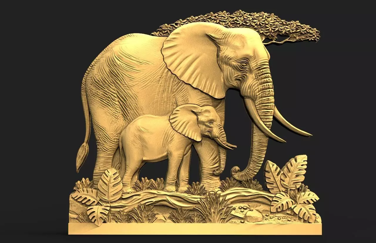 Elephant CNC STL model 3D print model