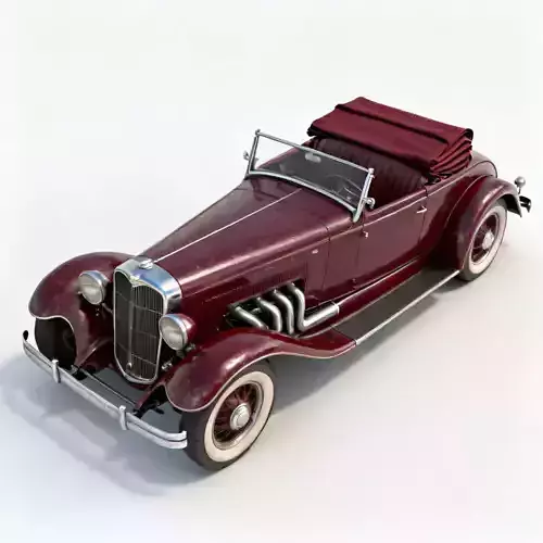 Realistic 30s Vintage Roadster 3d model