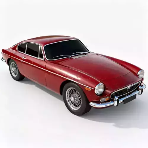 Realistic 60s Classic Sports Coupe 3d model