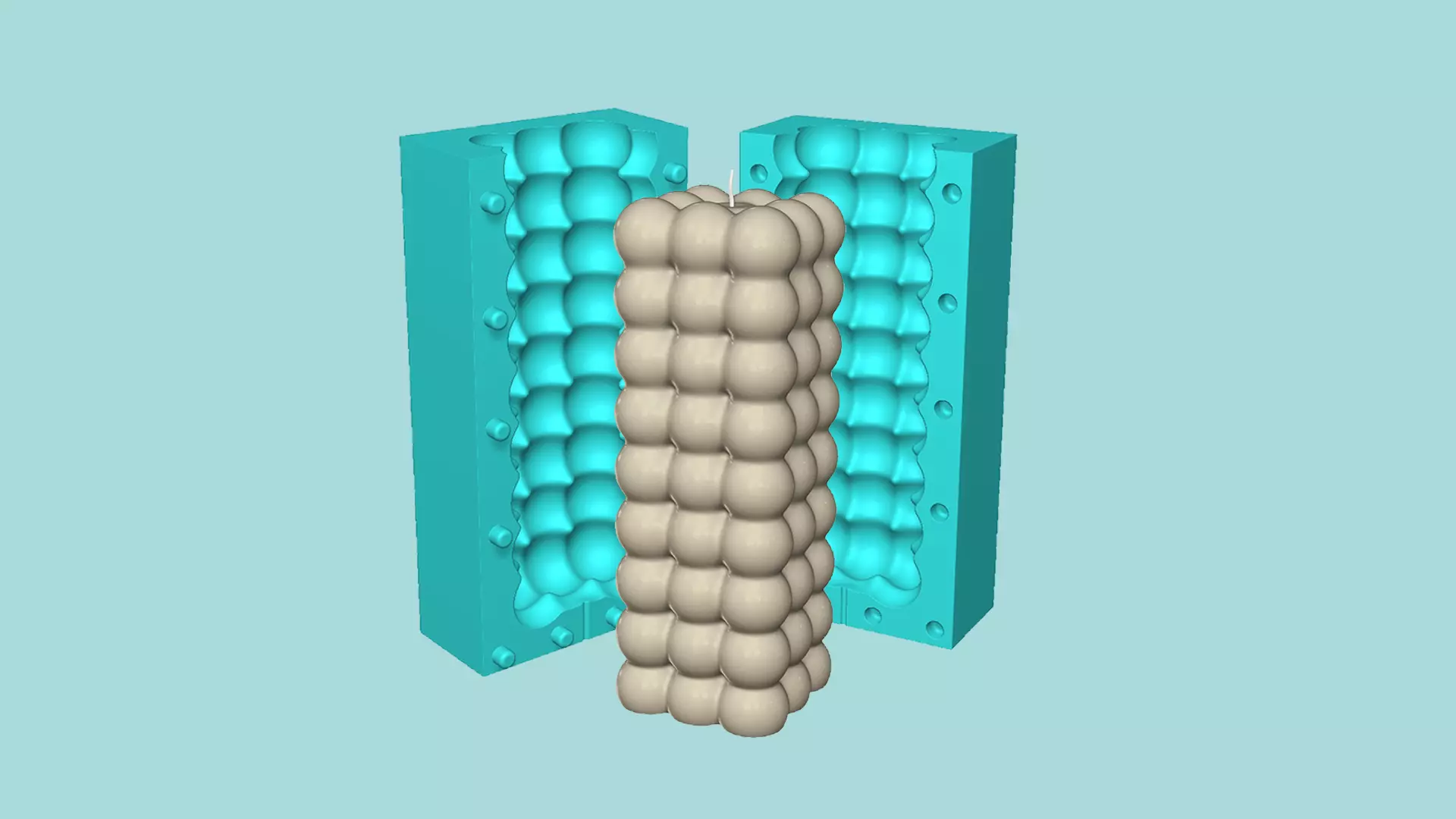 Candle Mold A05 - Molding Maker Wick Template 3D model 3D printable ...