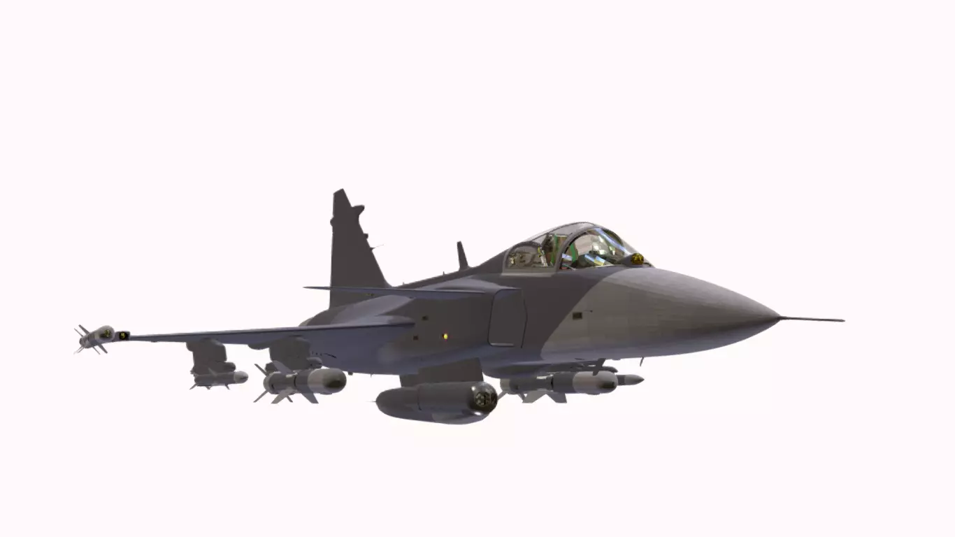 F 39C GRIPEN Low-poly 3D model