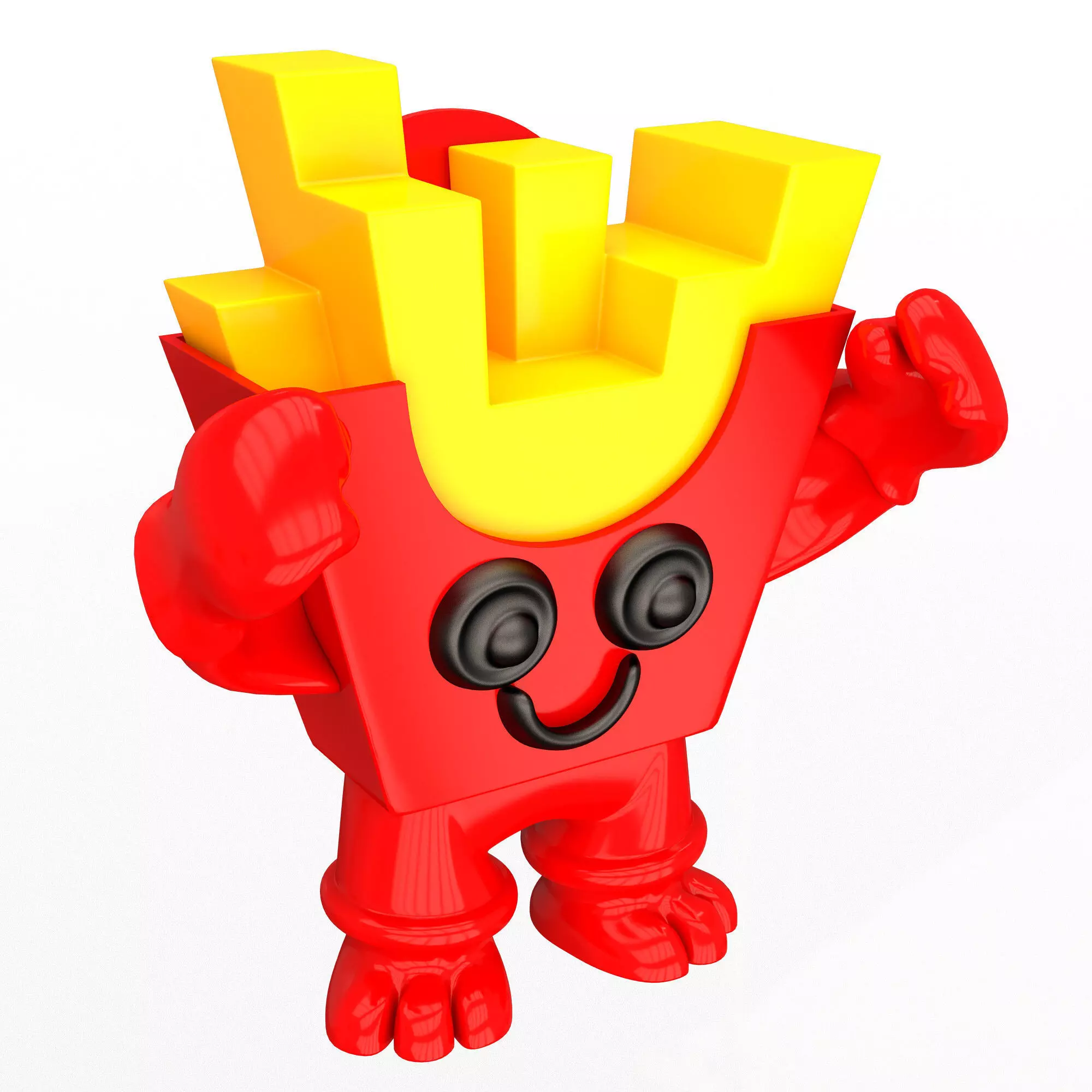 Cute Fries Character 3D print model