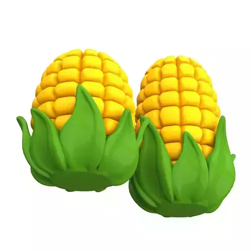 Cute Corn Cartoon Style 3D print model 2