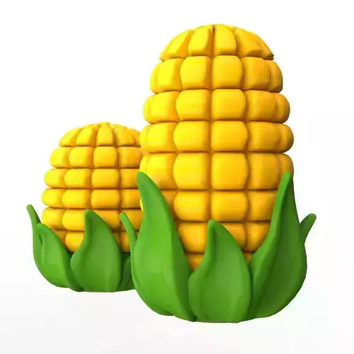 Cute Corn Cartoon Style 3D print model