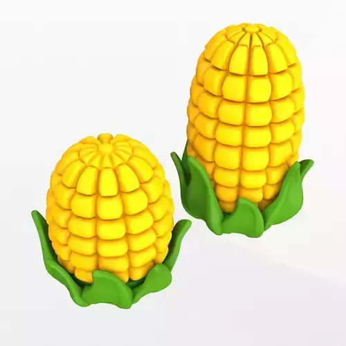 Cute Corn Cartoon Style 3D print model 6