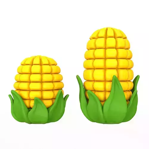 Cute Corn Cartoon Style 3D print model 5