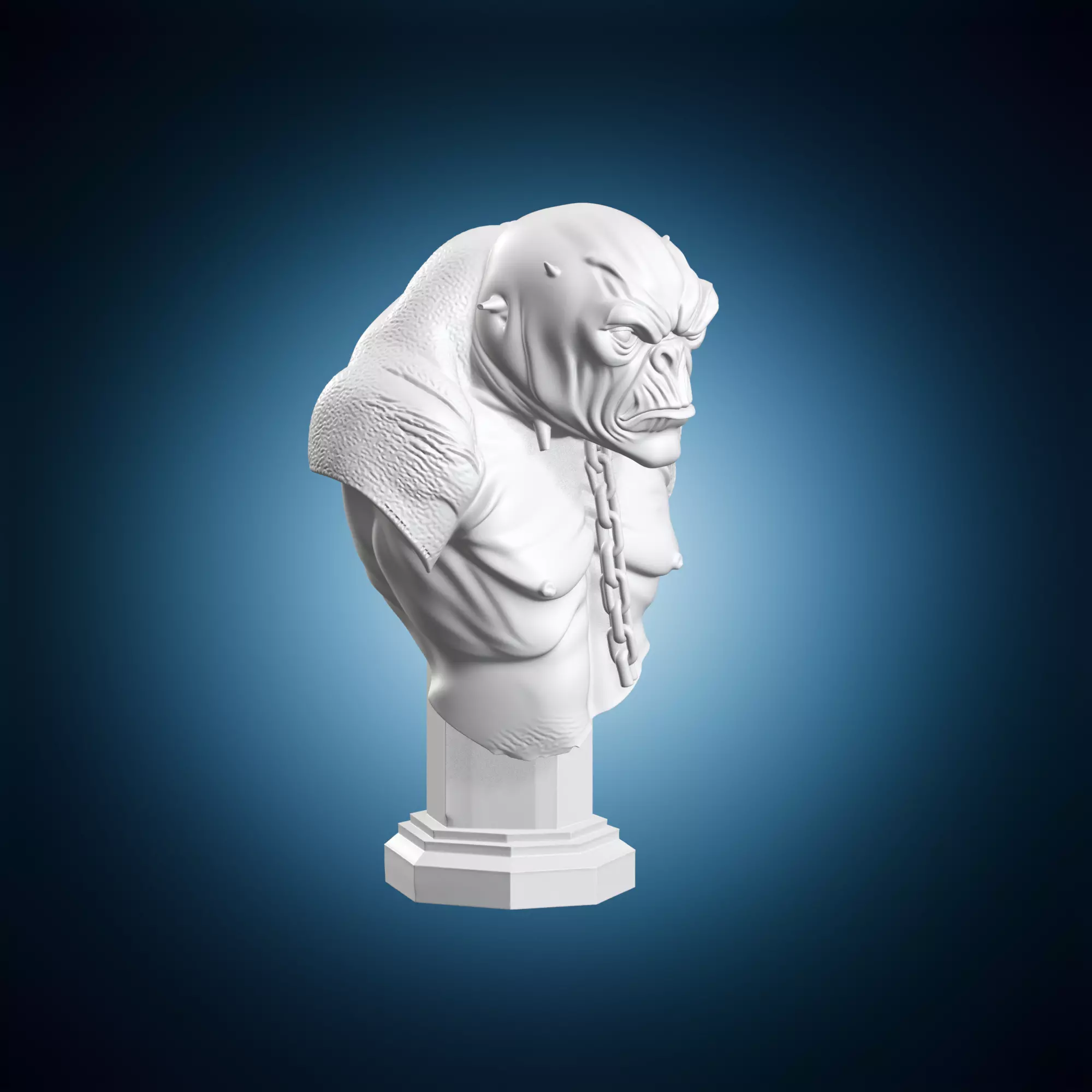 Miniature Bust of Cave Troll 3D print model