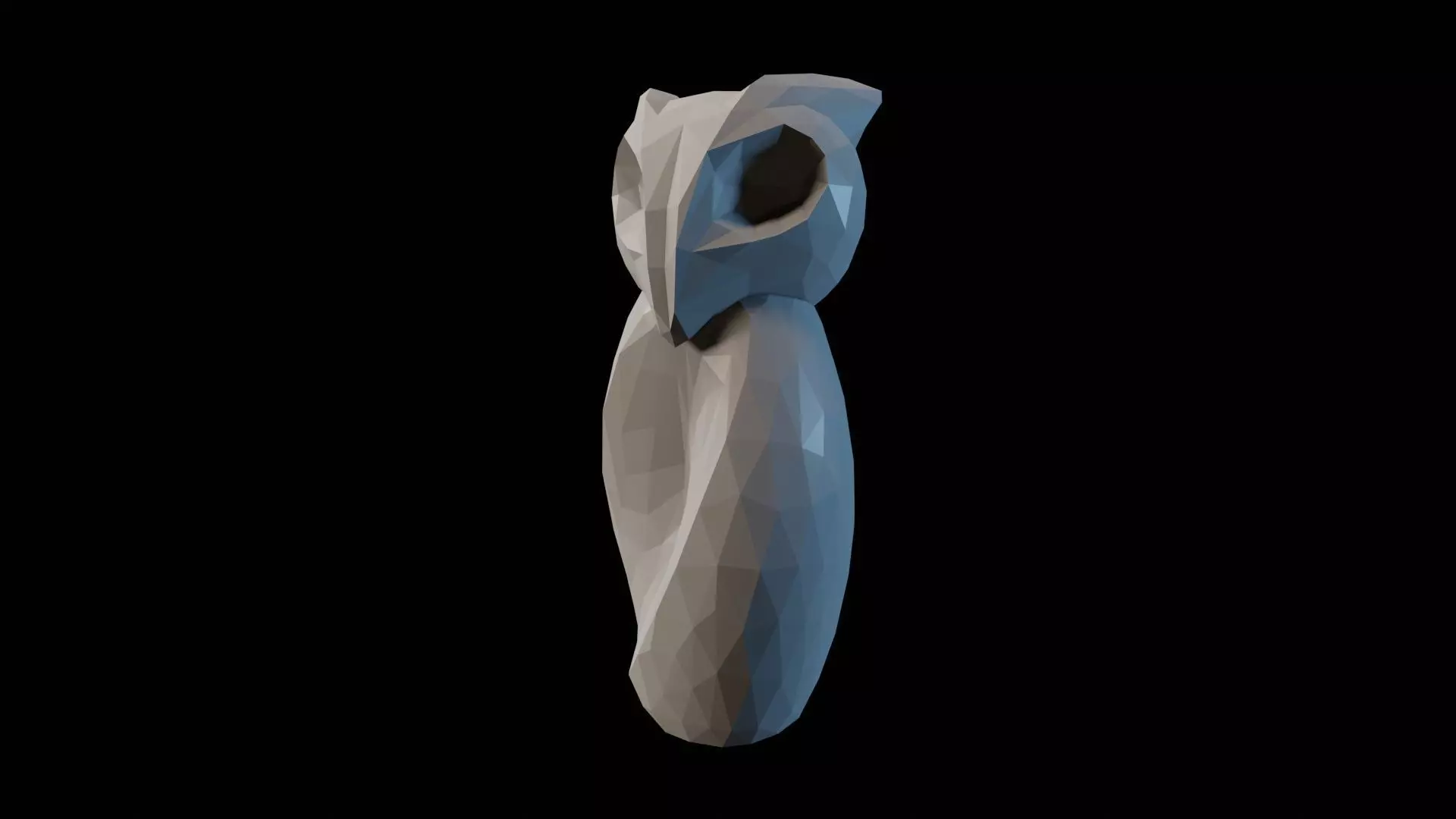 Owl Figurine 45mm Solid 3D Print Ready STL 3D print model