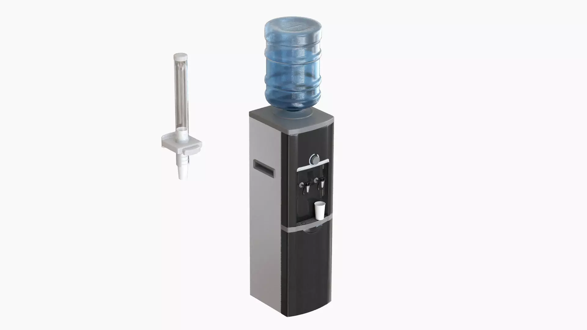 Water Dispenser with Cup Dispenser 3D model