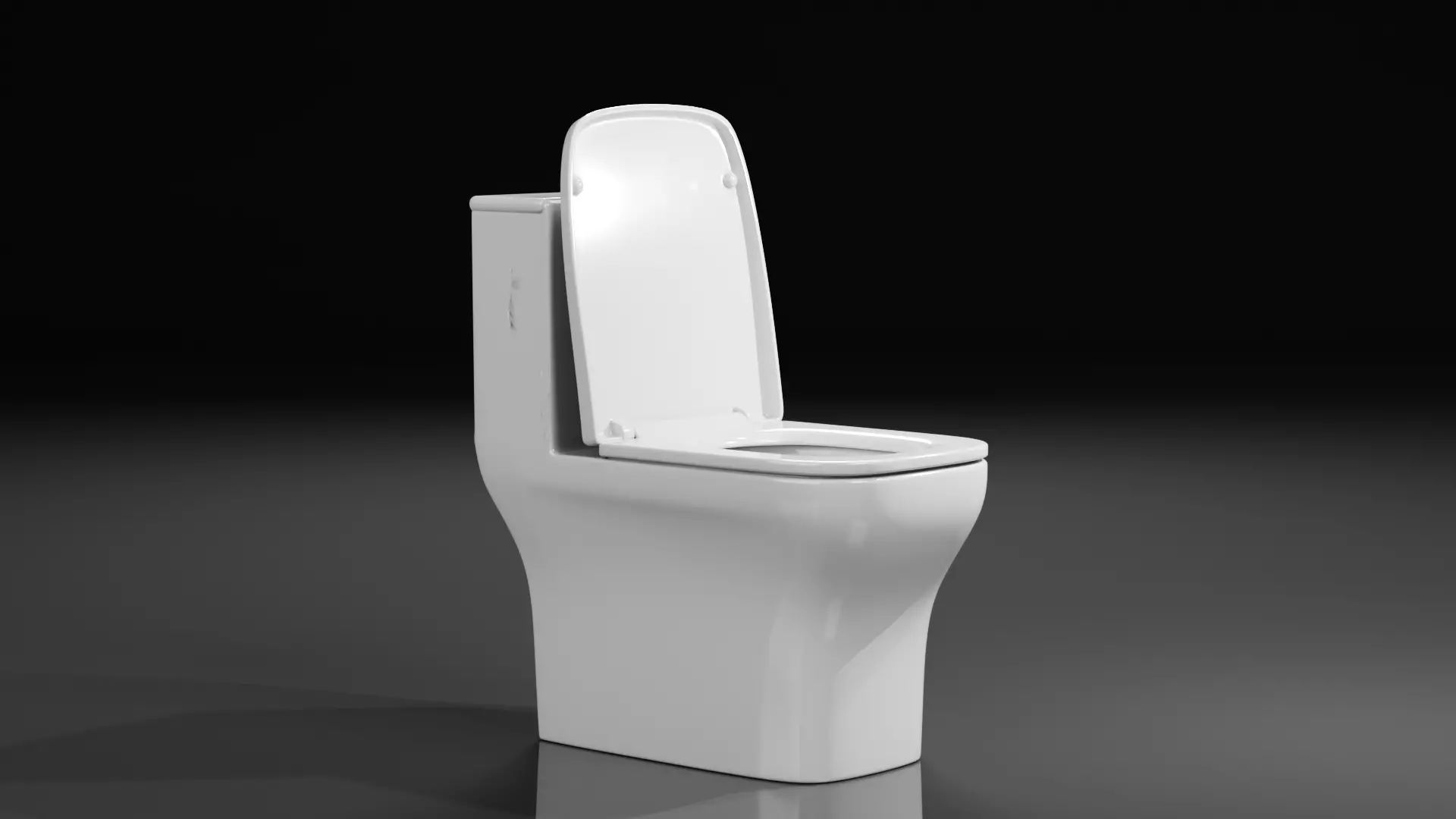 Modern Ceramic Toilet Free low-poly 3D model