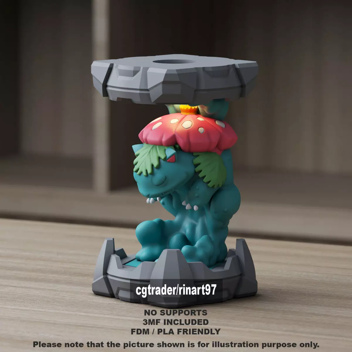 Venusaur in the Clone Lab 3D model 3D printable | CGTrader