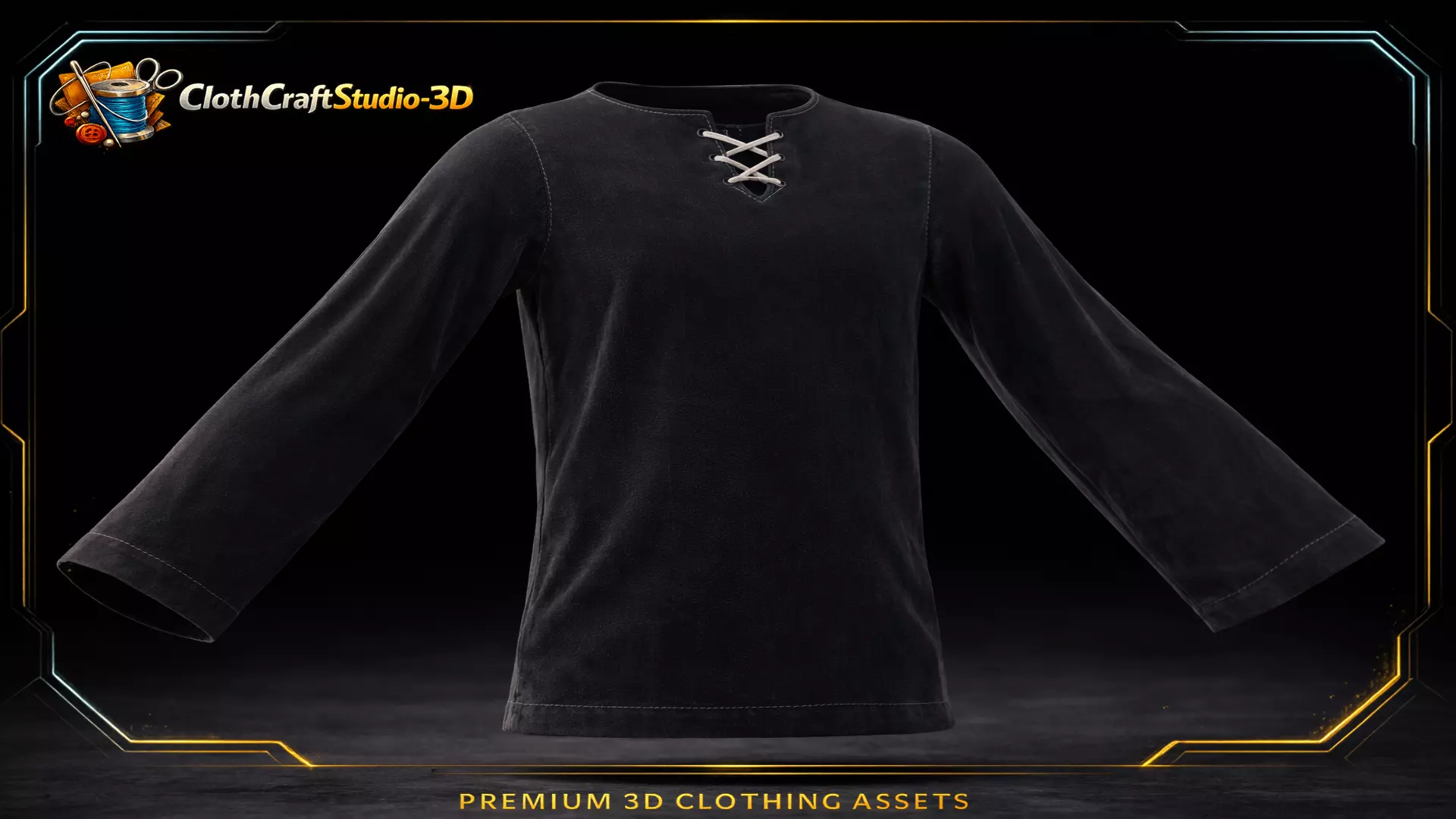 Medieval Shirt Lace Up PBR Game Ready 4K Textures 3D model FREE Free 3D model