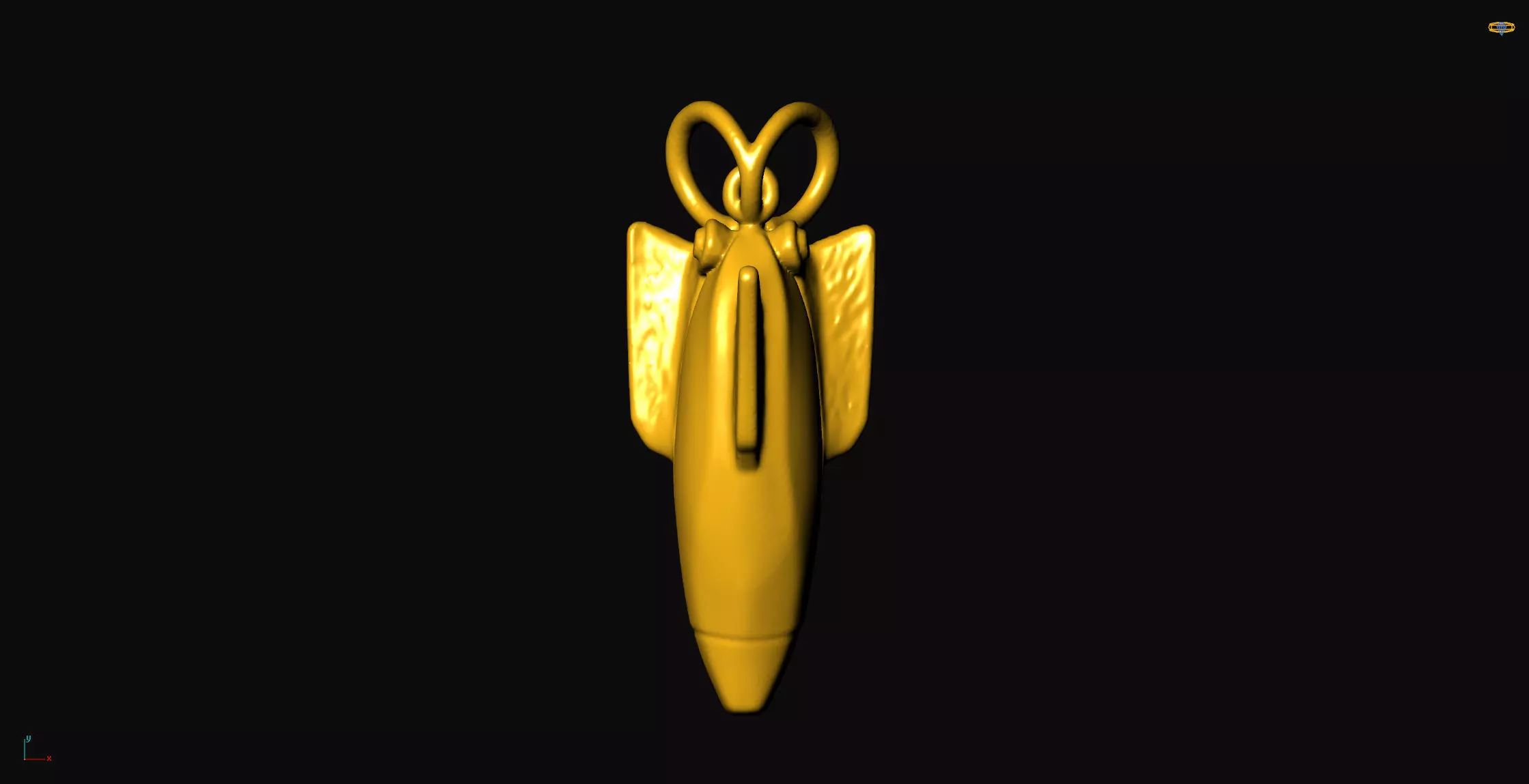 spaceship pendant charms - one inch pendant Free 3D print model