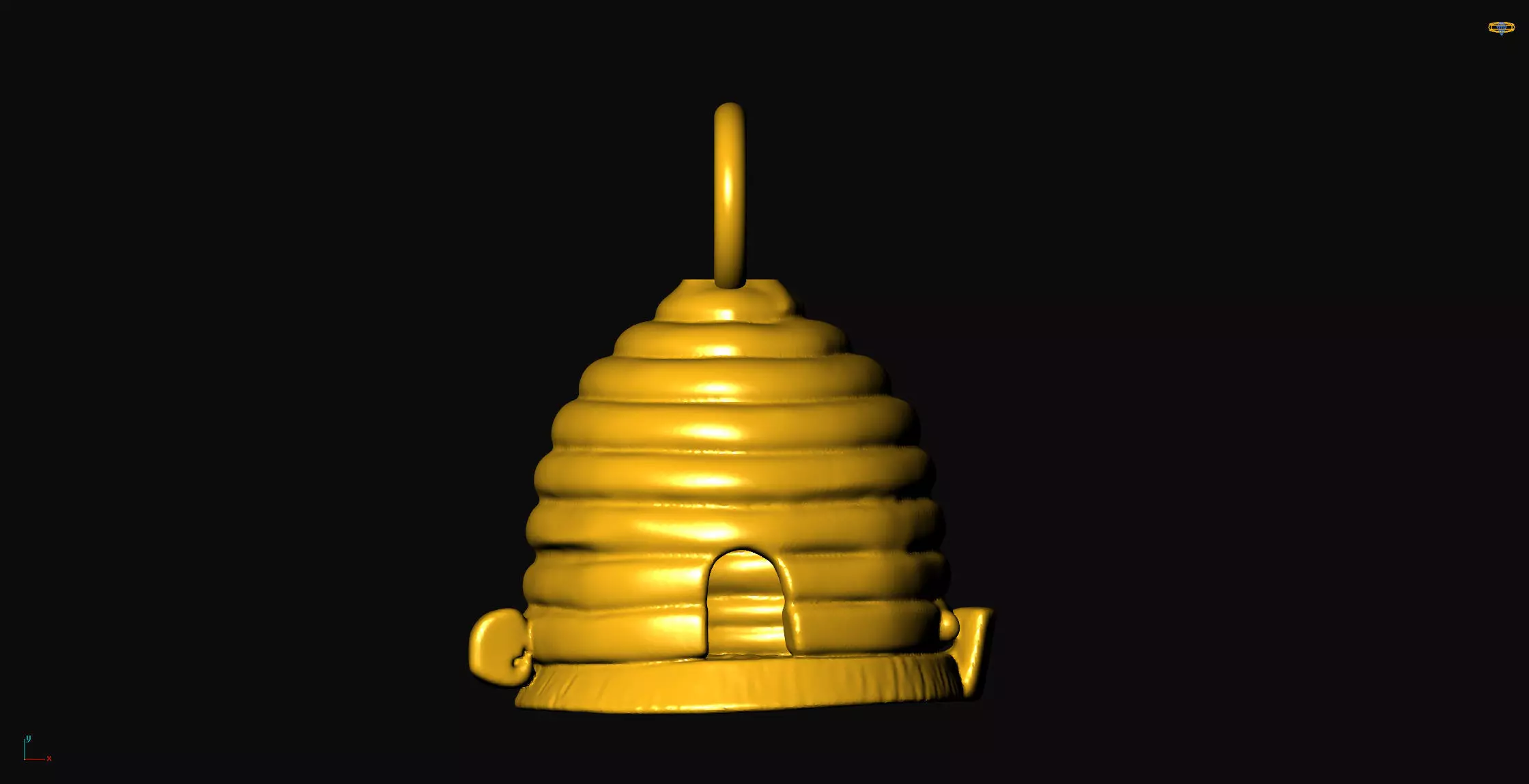shelter pendant charms - one inch pendant 3D print model