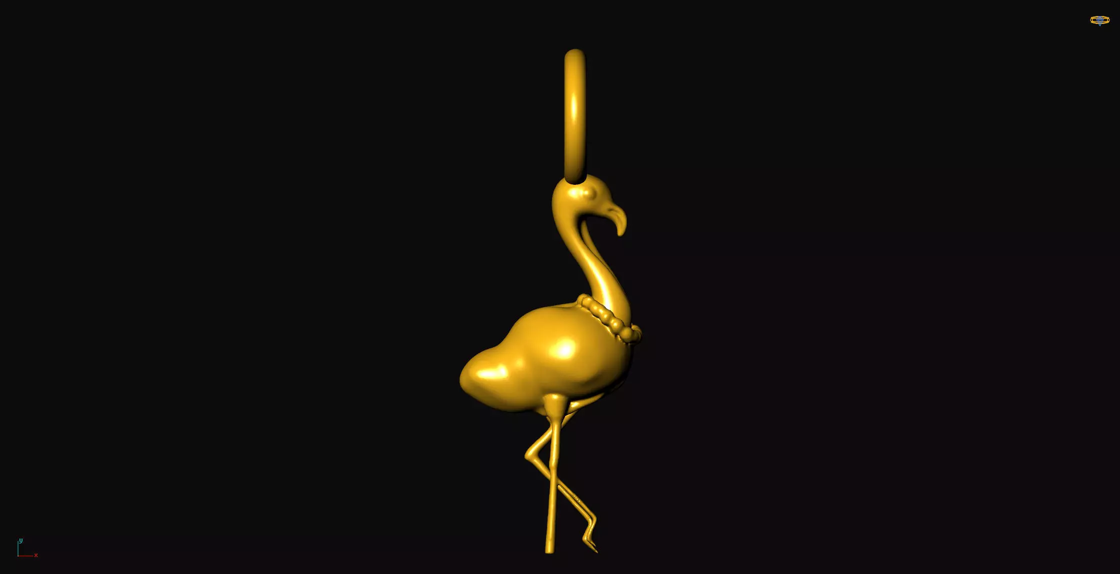 pendant charms - one inch pendant Free 3D print model