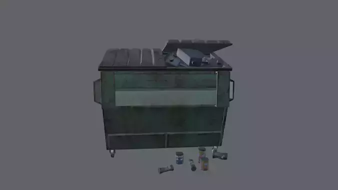 Rusty Garbage Dumpster