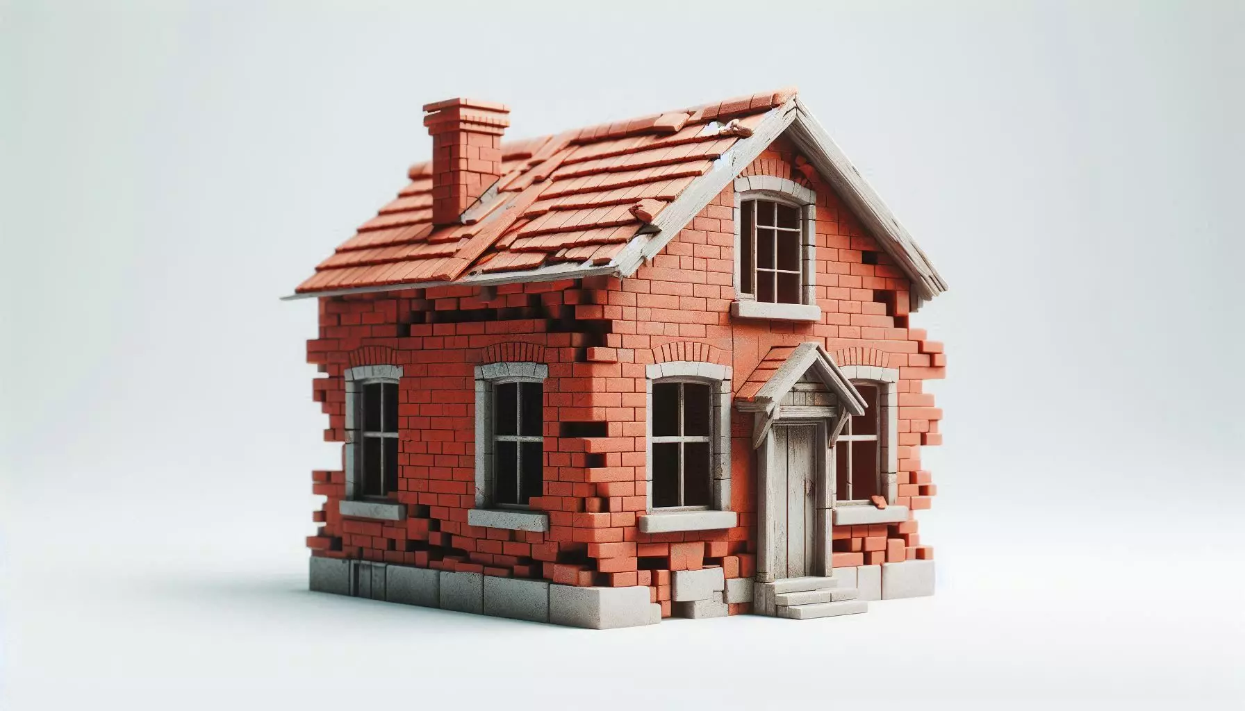 Abandoned House Ruins 3D Model 3D print model