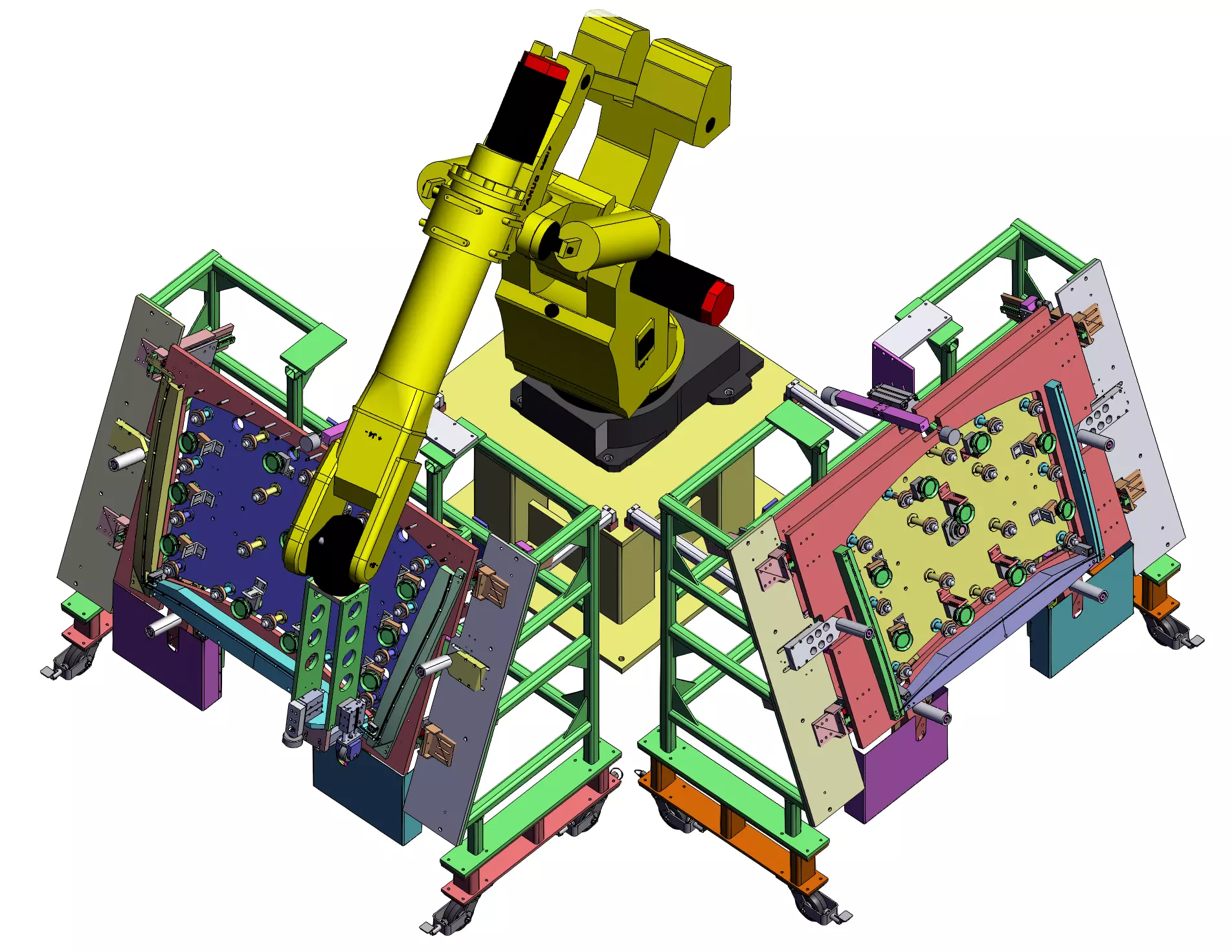 Automated sealing machine for automotive windshields 3D model