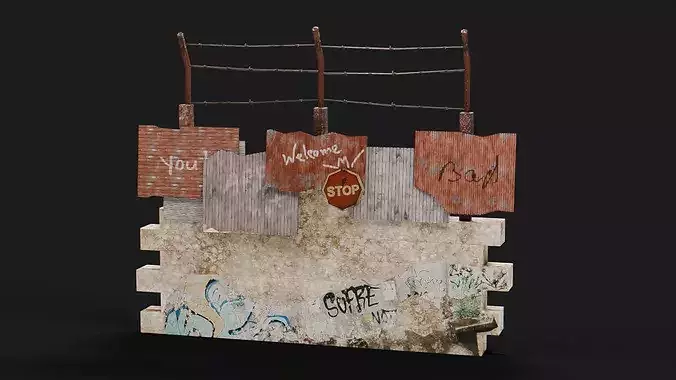 Apocalyptic Fence Wall - 01