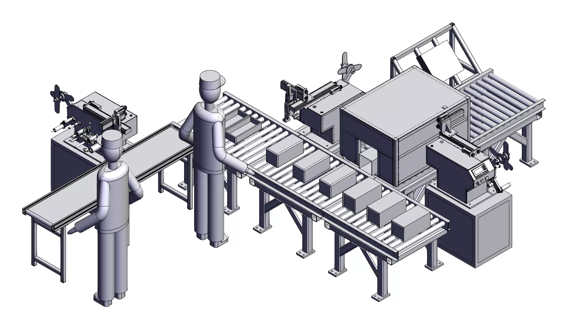 Automated assembly line 3D model