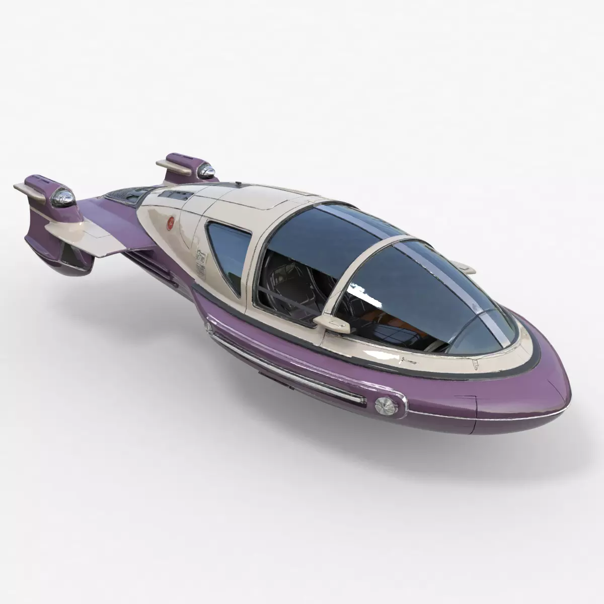 Speeder Future Bus High Detail 3D model