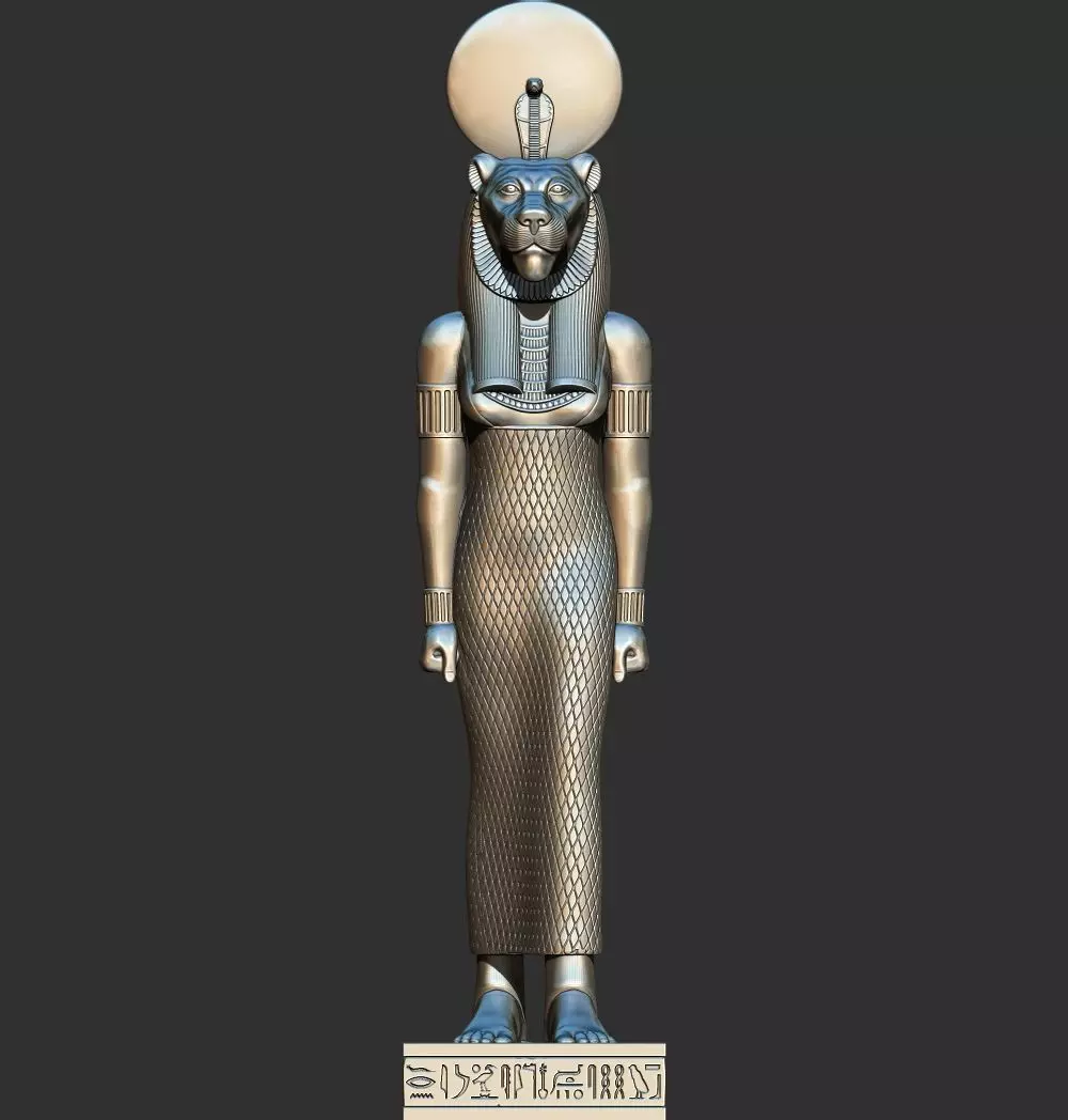 Ancient Egyptian Goddess Sekhmet Statue 3D Printable STL Model 3D print model
