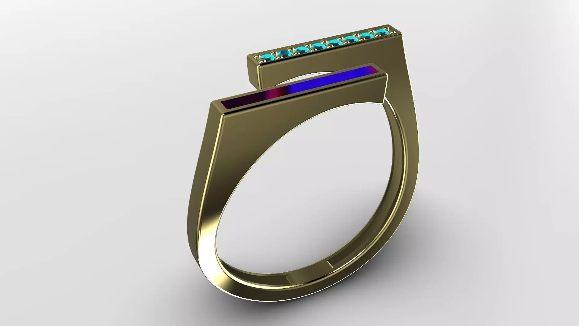 The Parallel Horizon 14K gold 3D print model