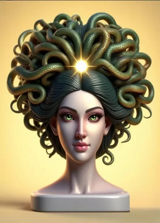 3682 Medusa Gorgon Head 3D Model magic STL 3D print model