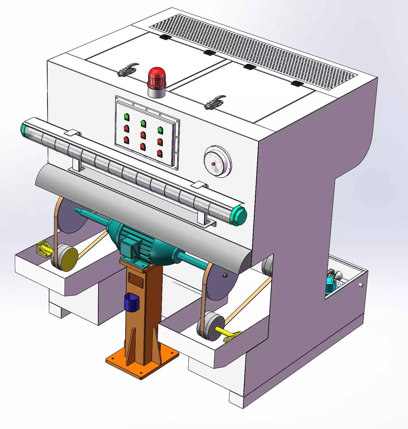 Integrated dust removal belt polishing machine 3D model