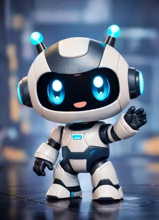 Cute Chibi Robot Toy Game Ready 3D Print STL 3D print model