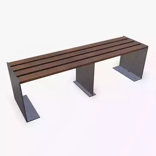 Street Bench 03 Low-poly PBR