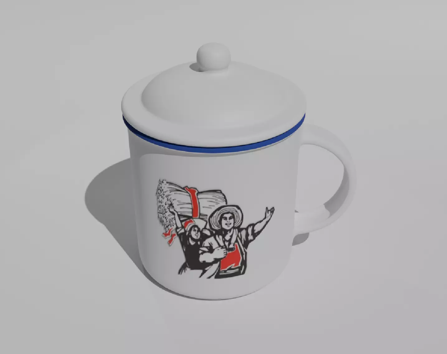 Serve the People cup Free low-poly 3D model