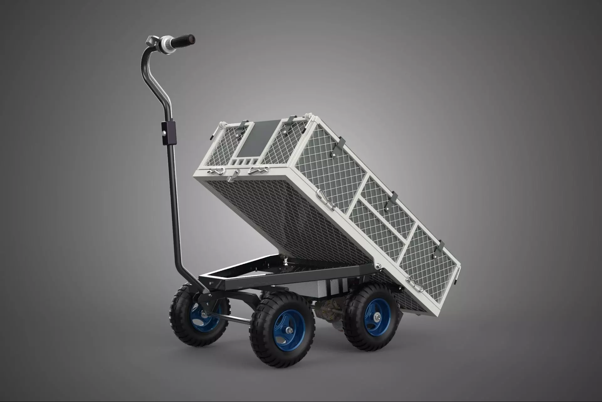 ELECTRIC POWERED TIPPING TIPPER BED UTILITY CART TROLLEY WAGON 4 3D model