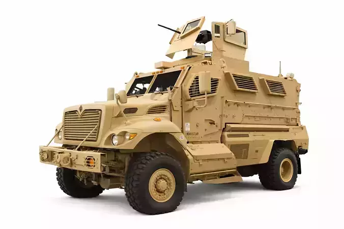 International MaxxPro Armored Vehicle Low Poly MRAP Truck