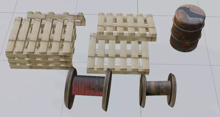 Industrial Environment Assets Pack Warehouse Props Low-poly 3D model