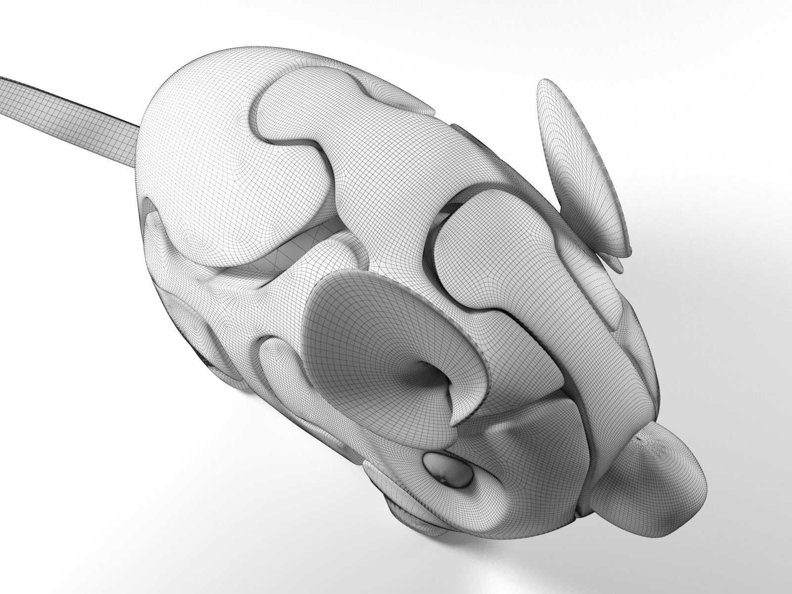 Wood Mouse Puzzle 3D model_4