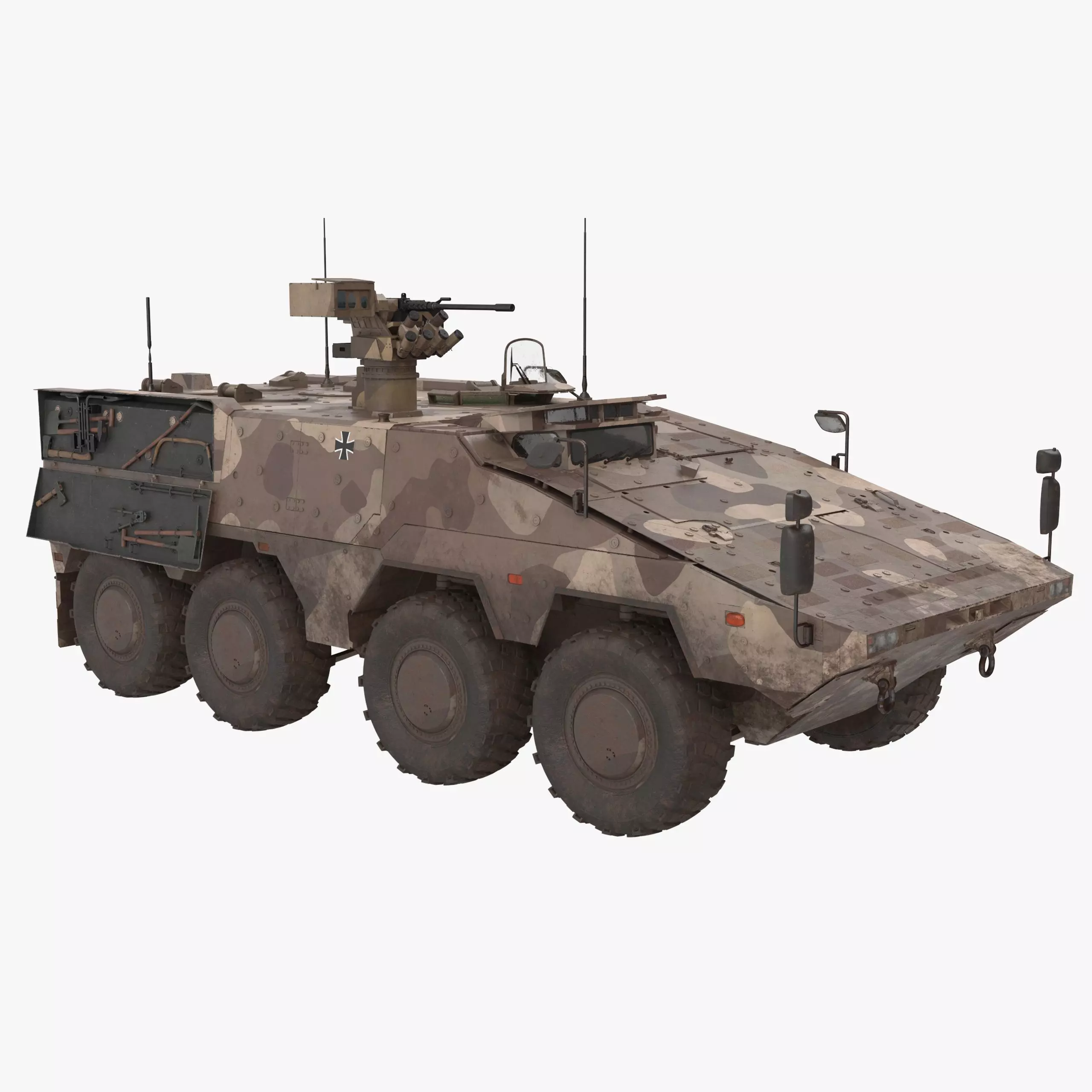 Boxer Armored Personnel Carrier Low Poly Military APC Low-poly 3D model