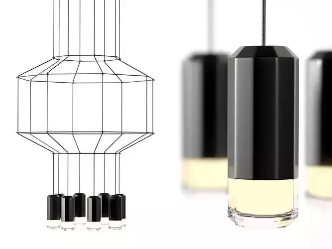 Wireflow Pendant Lights 3D model