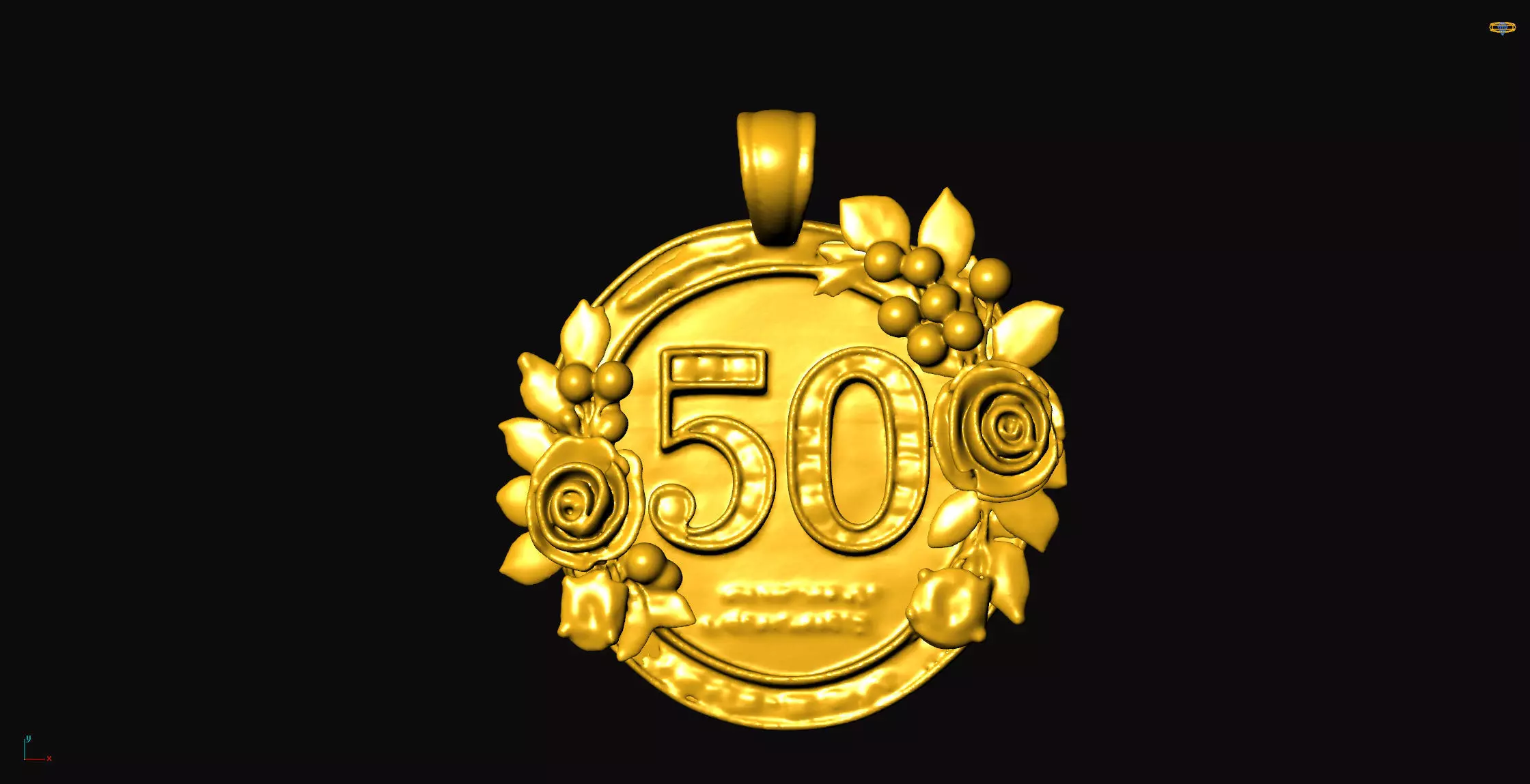 pendant charms - one inch pendant Free 3D print model