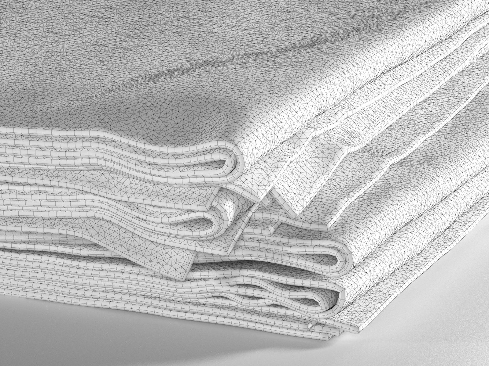 Stack of Towels 3D model_3