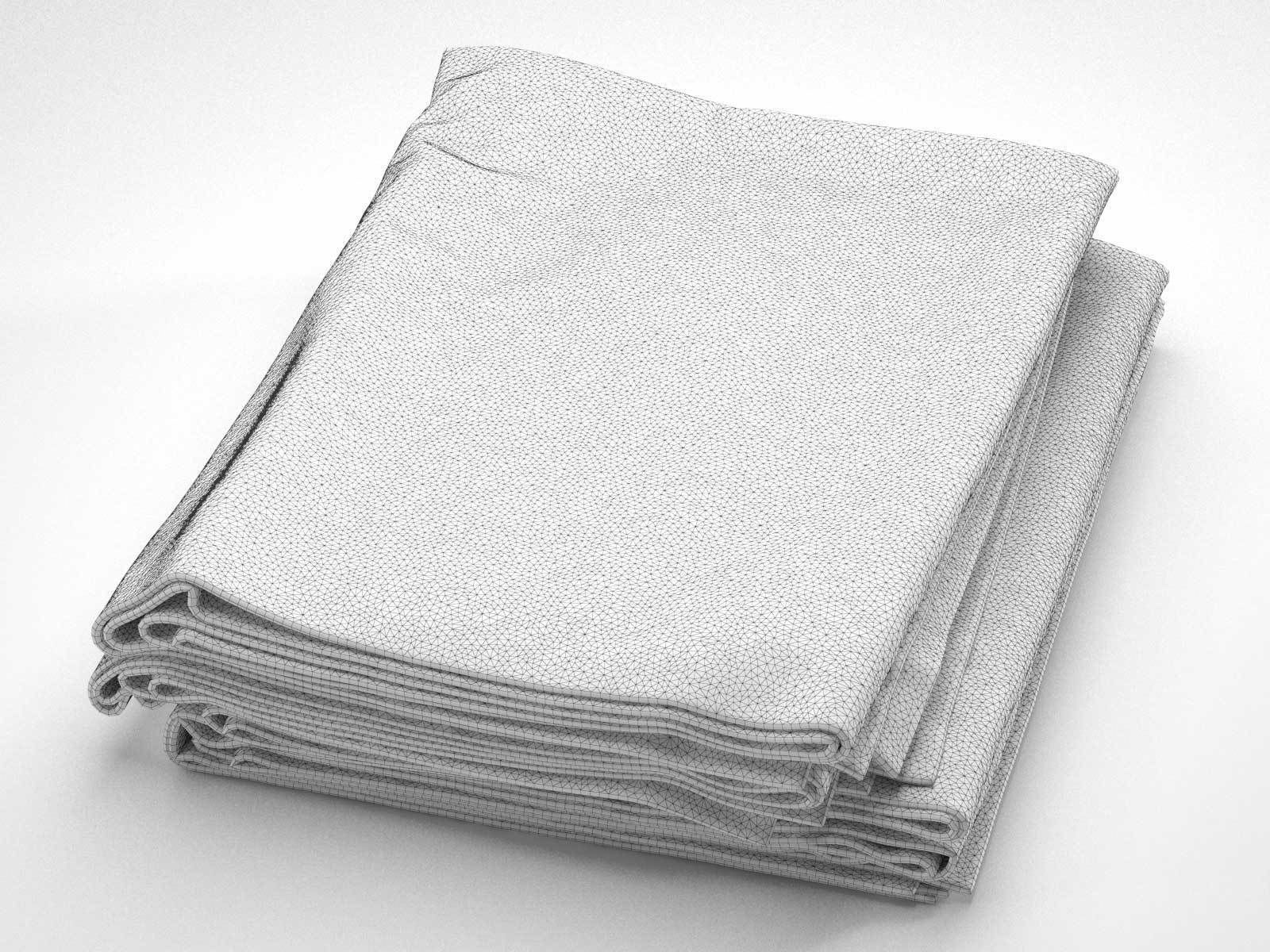 Stack of Towels 3D model_4