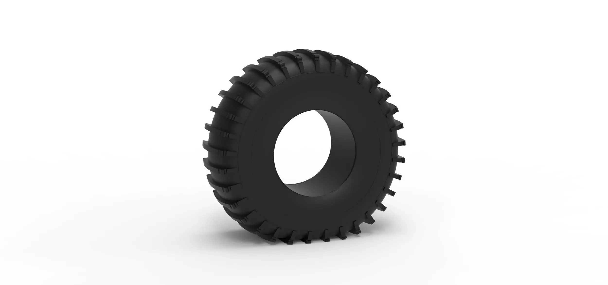 Trom tire 1 deflated Scale 1 to 25 3D print model