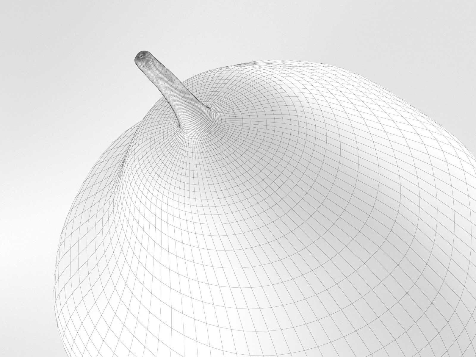 Pair of Golden Pears Decor 3D model_4