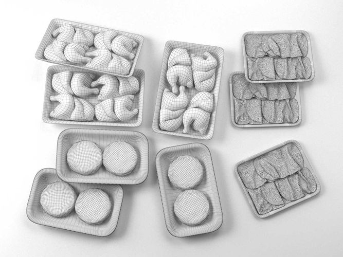 Packed Meat 3D model 5